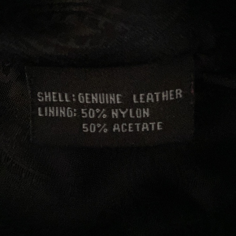 Guess Black Genuine Leather Jacket size M - Picture 8 of 9